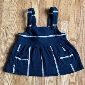 Navy Striped Adjustable Tank